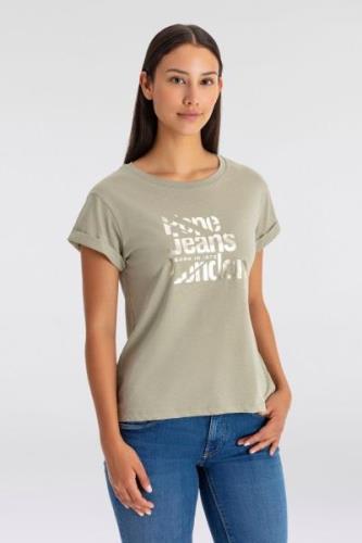 Pepe Jeans T-shirt ENOLA met gemetalliseerde logoprint