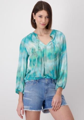 Monari Blouse zonder sluiting met batikmotief