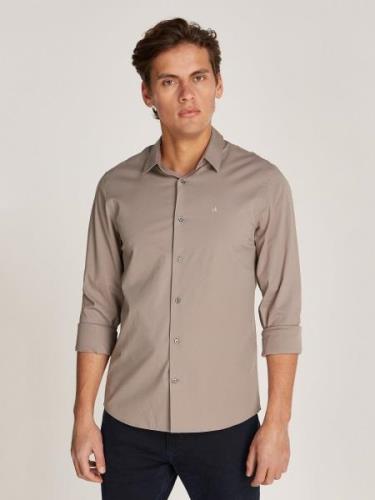 Calvin Klein Overhemd met lange mouwen SLIM FIT STRETCH POPLIN