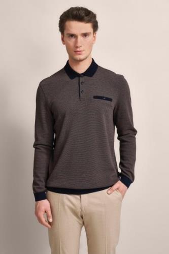 Bugatti Poloshirt met lange mouwen