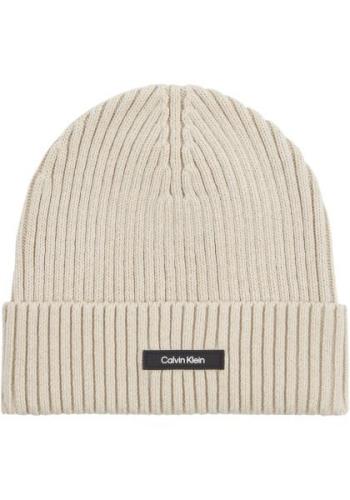 NU 20% KORTING: Calvin Klein Beanie CLASSIC COTTON RIB BEANIE