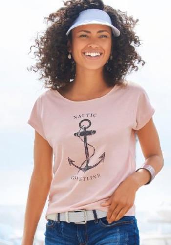 Beachtime T-shirt met maritieme print voor