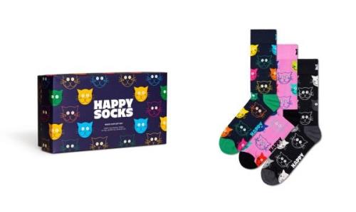 NU 20% KORTING: Happy Socks Sokken 3-Pack Mixed Cat Socks Gift Set (3 ...