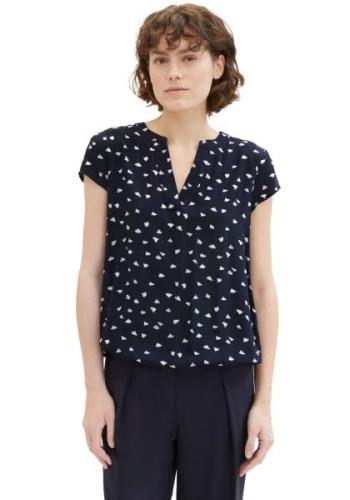 Tom Tailor Gedessineerde blouse met plooistelling achter