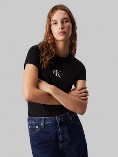 NU 20% KORTING: Calvin Klein T-shirt MONOLOGO SLIM TEE met gestempeld ...