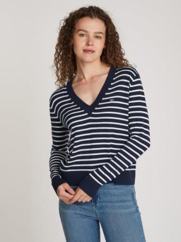 Tommy Jeans Curve Trui met V-hals TJW ESSENTIAL VNECK SWEATER EXT