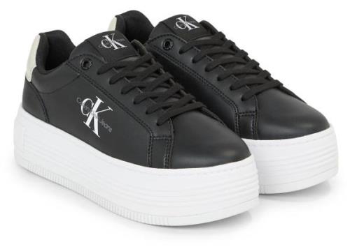 Calvin Klein Plateausneakers BOLD PLATF LOW LACE LTH ML MTL met zijlog...