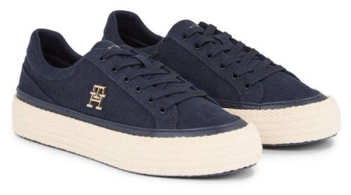 NU 20% KORTING: Tommy Hilfiger Plateausneakers VULC SNEAKER LINNEN met...