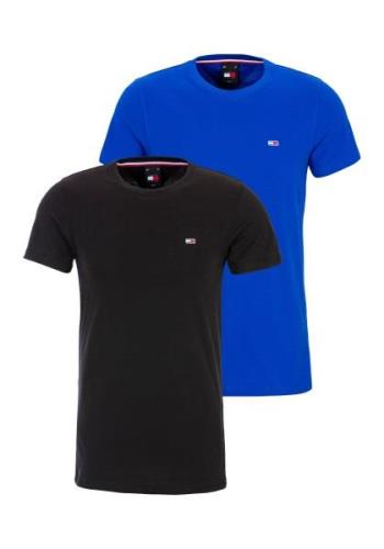 TOMMY JEANS T-shirt TJM 2PACK SLIM JERSEY TEE met merkembleem op de bo...