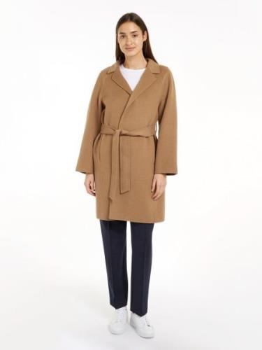 Tommy Hilfiger Korte jas REG DF WOOL BELTED COAT