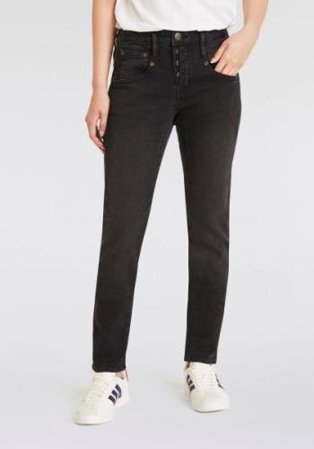 Herrlicher Boyfriendjeans Shyra Long Recycled Denim Black Stretch