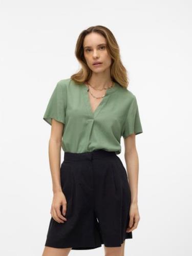 Vero Moda Shirt VMMYMILO SS V-NECK TOP WVN GA