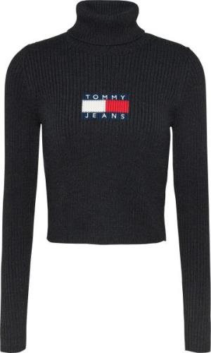 TOMMY JEANS Gebreide trui TJW MELANGE TRTLNCK FLAG SWEATER