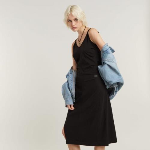 NU 20% KORTING: G-Star RAW Jerseyjurk Spaghetti strap slit dress wmn