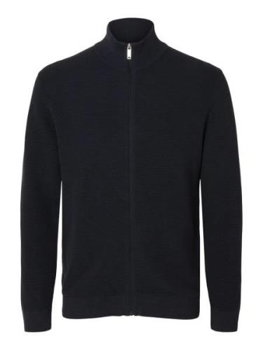 SELECTED HOMME Gebreide trui SLHROSS LS KNIT STRUCTURE FULL ZIP NOOS