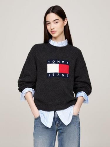 TOMMY JEANS Gebreide trui TJW MELANGE FLAG SWEATER EXT