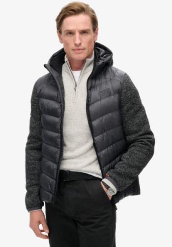 Superdry Gewatteerde jas Hooded Knit Storm Hybrid Jkt