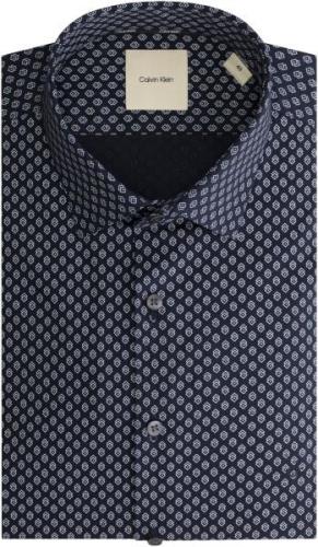 Calvin Klein Overhemd met lange mouwen POPLIN 2TONES PRINT SLIM SHIRT