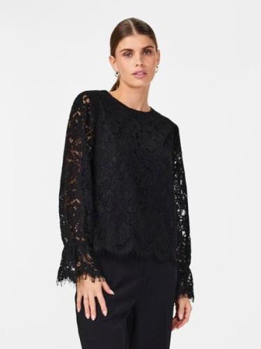 Y.A.S Kanten blouse YASPERLA LS LACE TOP S. NOOS