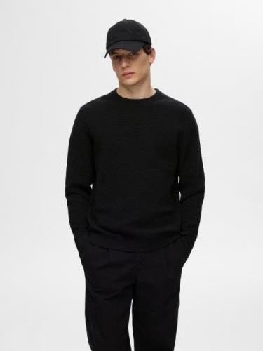 SELECTED HOMME Gebreide trui SLHROSS LS KNIT STRUCTURE CREW NECK NOOS