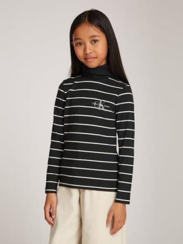 Calvin Klein Colshirt Slim Roll Neck Stripe Ls T-Shirt