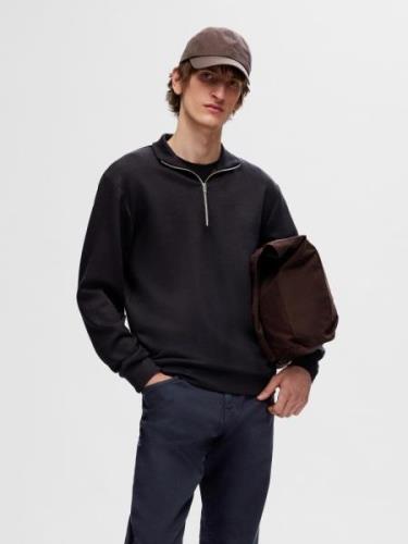 SELECTED HOMME Sweatshirt SLHEMANUEL SOFT ZIP HIGH NECK SWEAT NOOS