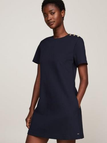 Tommy Hilfiger Blousejurk PUNTO S/S SHORT SHIFT DRESS