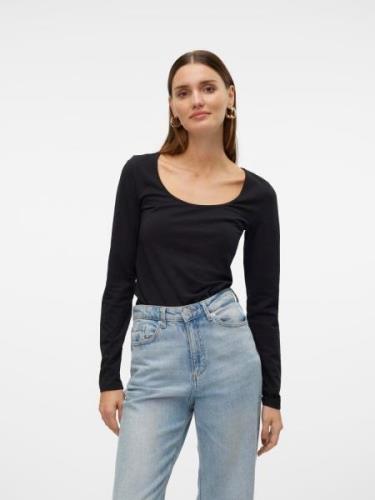 Vero Moda Shirt met lange mouwen VMLULU LS U-NECK TOP JRS GA NOOS