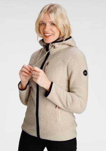 Polarino Fleecejack van sherpa fleece. ademend en verwarmend