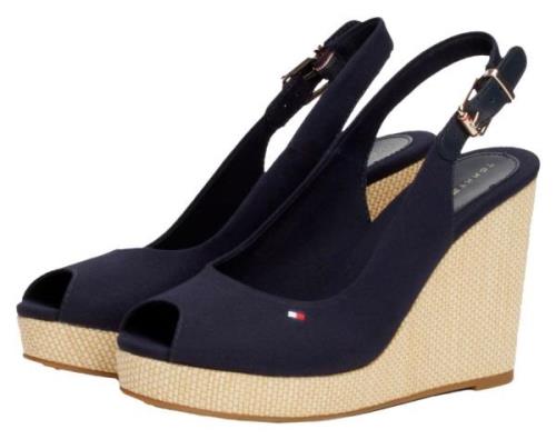 Tommy Hilfiger Sleehaksandaaltjes ICONIC ELENA SLING BACK WEDGE zomers...