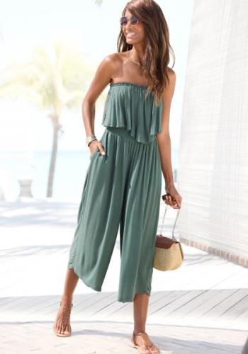 Vivance Bandeau-jumpsuit van gekreppte viscose, elegante jumpsuit met ...