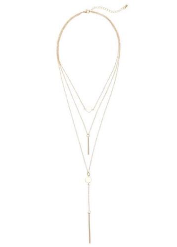 NU 20% KORTING: Lascana Lange ketting 3-reihige halsketting, meerlagig...