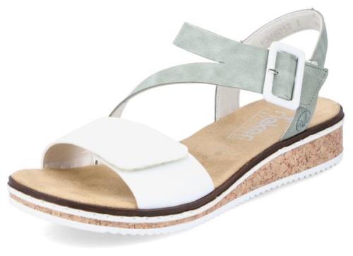 NU 20% KORTING: Rieker Sandalen zomerschoen, sandaal, keilhak, met asy...