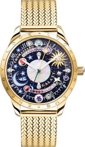 THOMAS SABO Kwartshorloge COSMIC AMULET Horloge, dameshorloge, zirkoni...