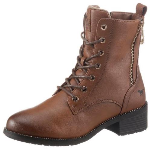 NU 20% KORTING: Mustang Shoes Veterlaarsjes lace-up boots, block heel,...