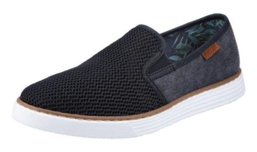 Rieker Slip-on sneakers Casual slipper, vrijetijdsschoen met gemusterd...