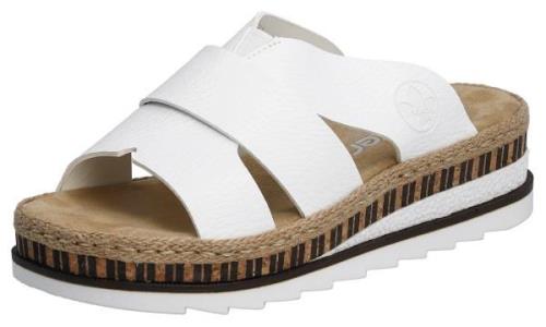 NU 20% KORTING: Rieker Slippers wedge heel, summer shoe, slippers with...