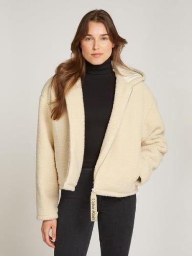 NU 20% KORTING: Calvin Klein Pluchen jack SHERPA JACKET met een logo-o...