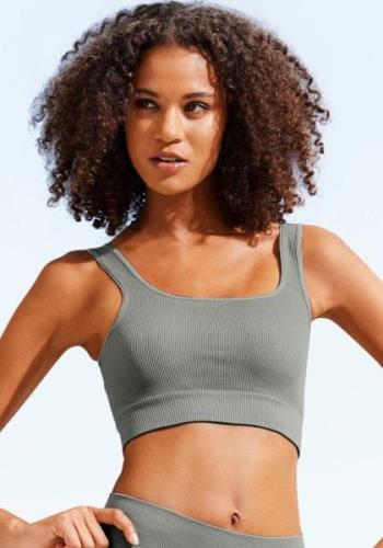 Lascana Crop-top - Seamless Top met ribstructuur