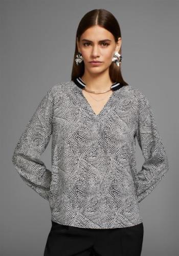 HECHTER PARIS Gedessineerde blouse met contrasterende kraag - nieuwe c...