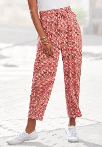 Vivance Culotte met retro-print, lichte jerseybroek, zomerbroek (Met e...