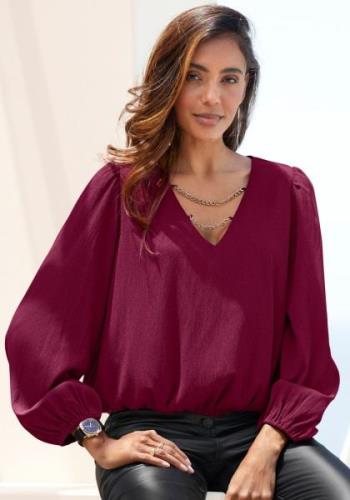 Lascana Blouse zonder sluiting met kettingdetails, elegante damesblous...