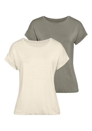 NU 20% KORTING: Vivance T-shirt met elastische zoomafwerking van visco...