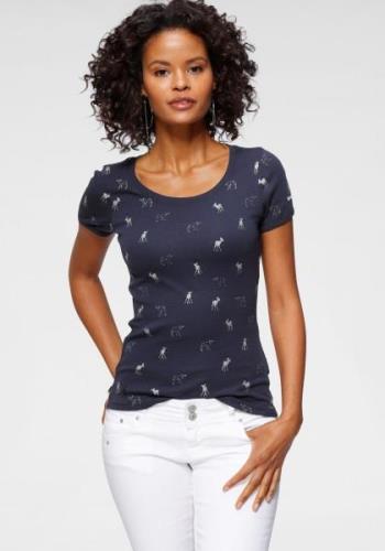 KangaROOS T-shirt met subtiele maritieme alloverprints