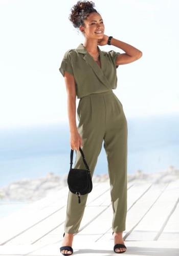 Lascana Jumpsuit met reverskraag en korte mouwen, elegante jumpsuit, c...