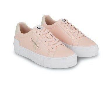 Calvin Klein Plateausneakers BOLD VULC FLATF LOW LACE LTH ML met logo-...