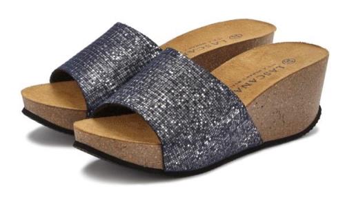 Lascana Slippers Mule, sandaal, open schoen met sleehak en kurkvoetbed