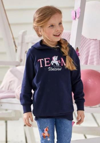 KIDSWORLD Hoodie Team UNICORN met een capuchon