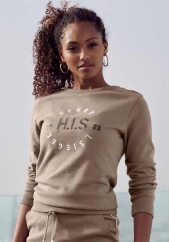 H.I.S Sweatshirt met grote logo-borduurwerk, loungepak