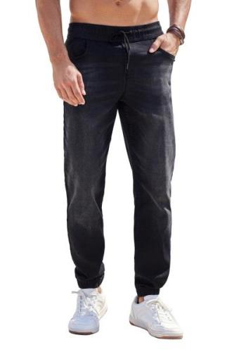 John Devin Joggingbroek Joggpants met elastische band van zachte stret...